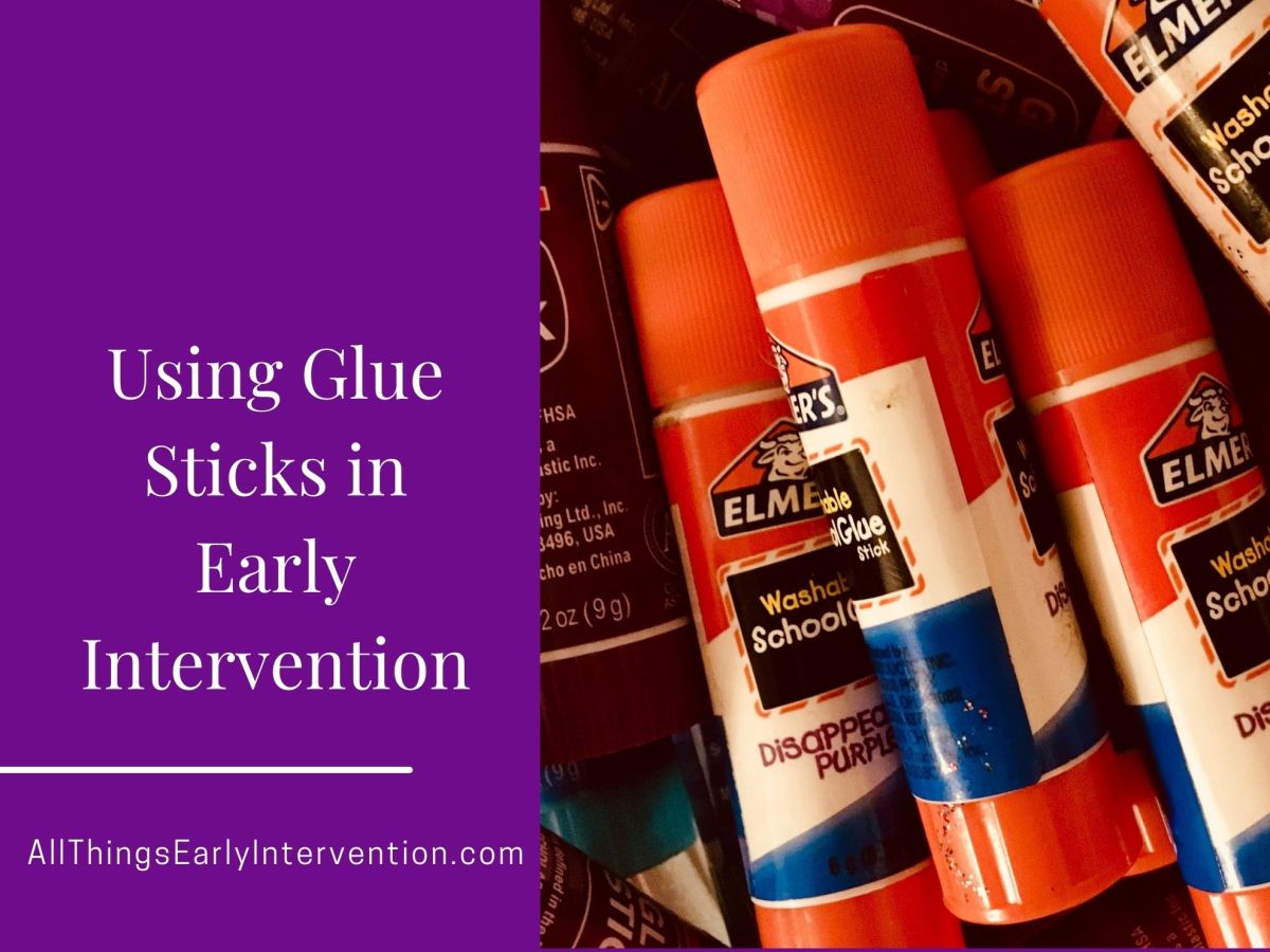 observations in early interventions, skills with glue sticks