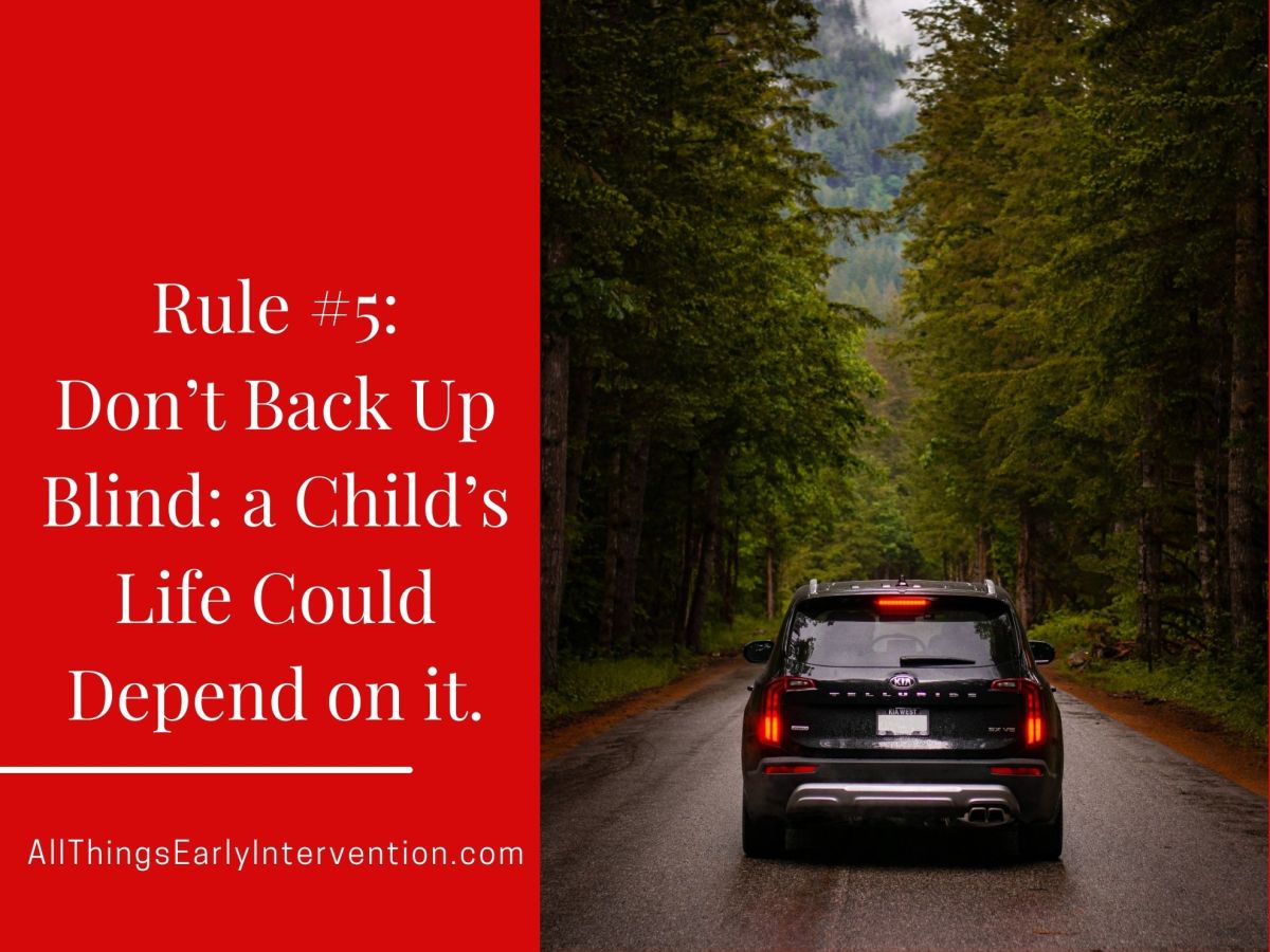 Rule #5: Don’t back up blindly. A child’s life could depend on it.